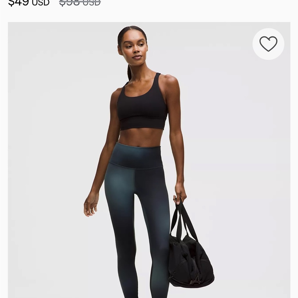 lululemon athletica Wundertain HR tight 28” Black and Blue Ombre Leggings